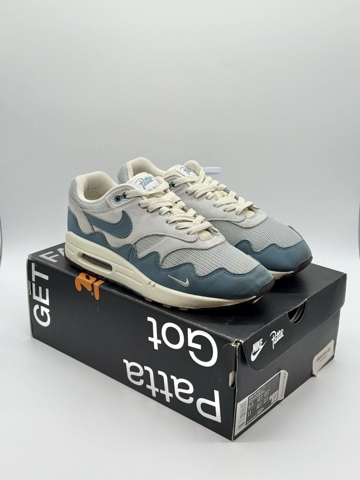 Size 9.5 - Nike Air Max 1 Patta Waves Noise Aqua