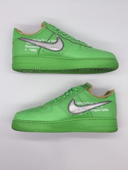 Size 9.5 - Nike Off-White Air Force 1 Low Brooklyn Light Green