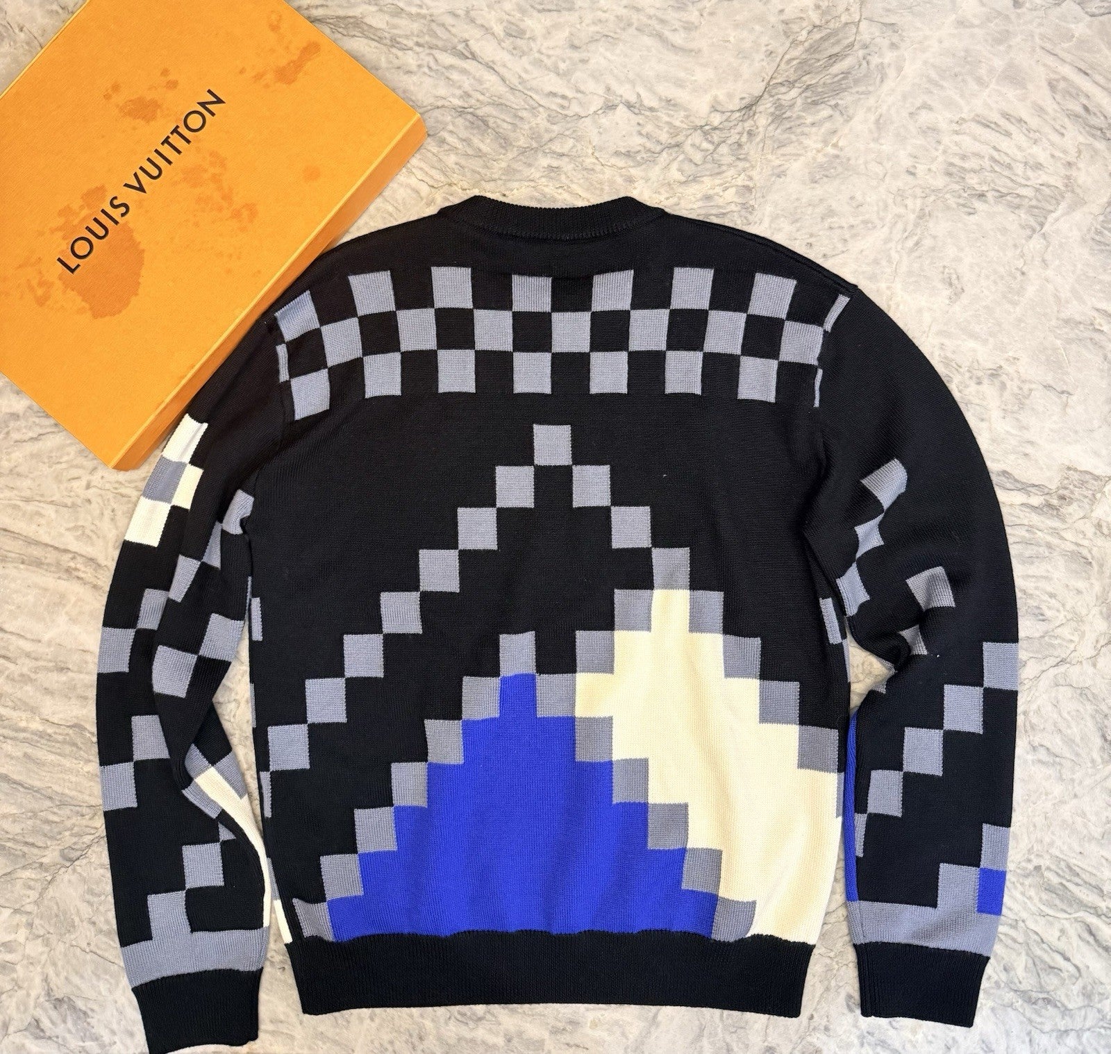 Louis Vuitton Fair Isle Macro Pullover Sweater Size M ($2645 Retail)