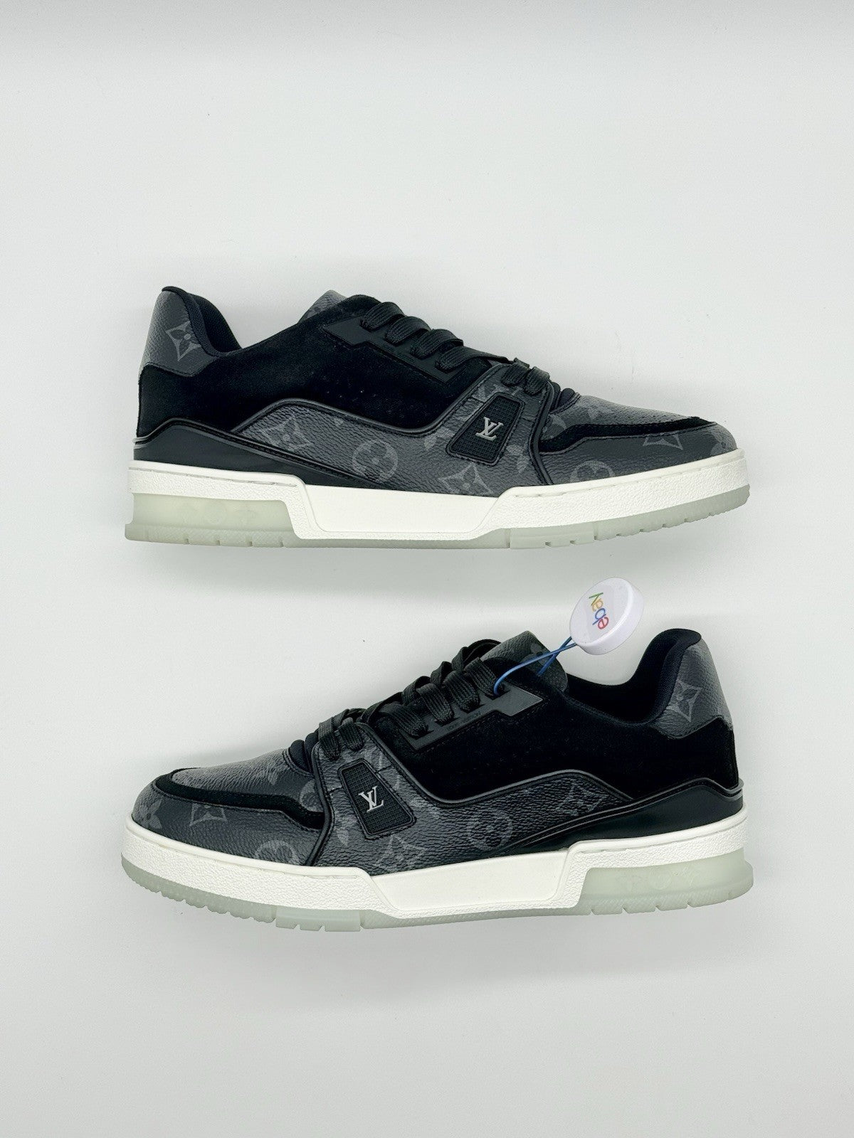 WORN ONCE Size 7 - Louis Vuitton Trainer Black Monogram