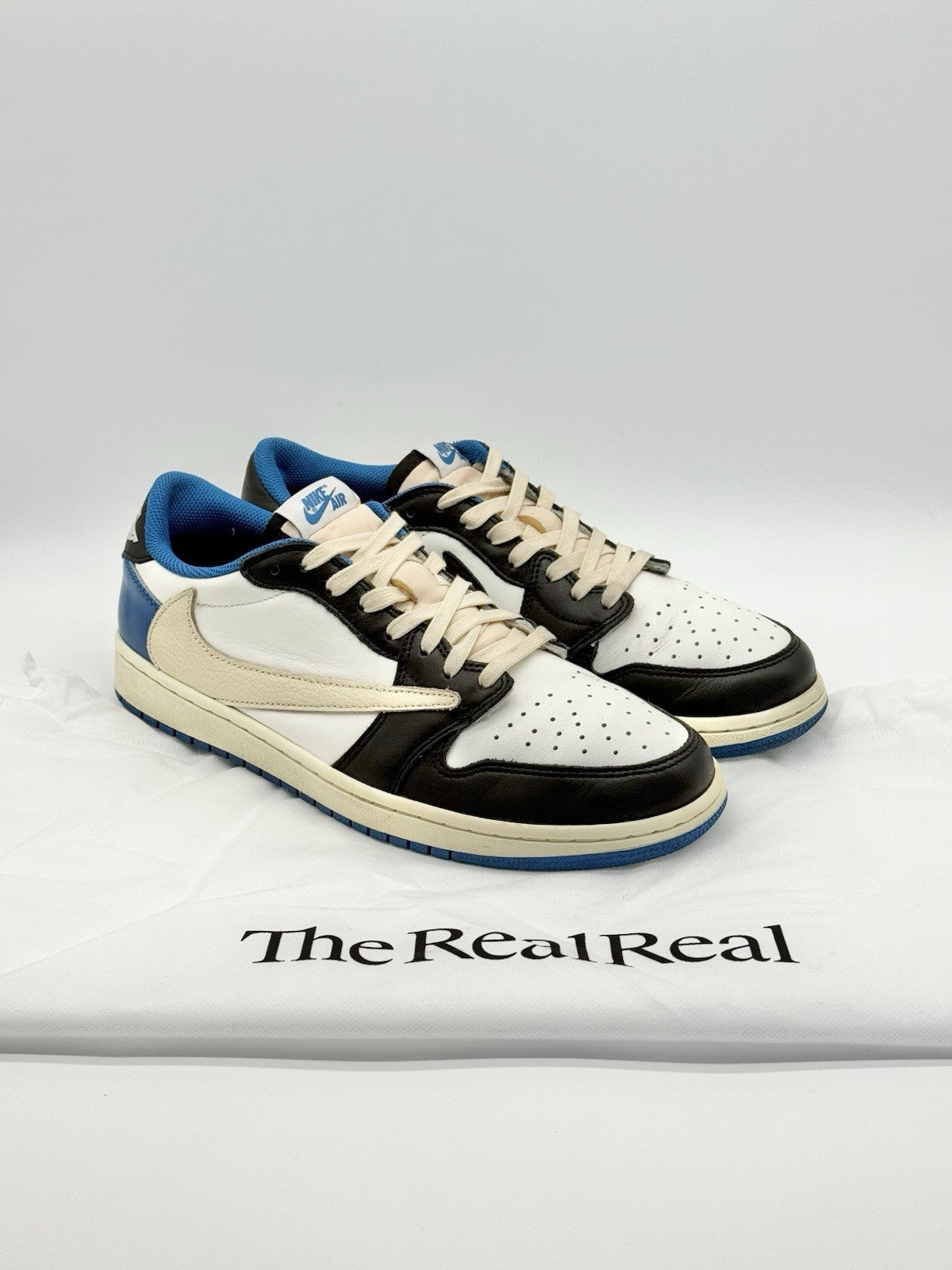 Size 9.5 - Jordan 1 Retro x Fragment Design x Travis Scott Low Blue