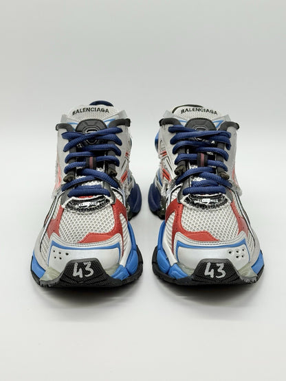Size 10 - Balenciaga Runner Sneaker Grey Red Blue