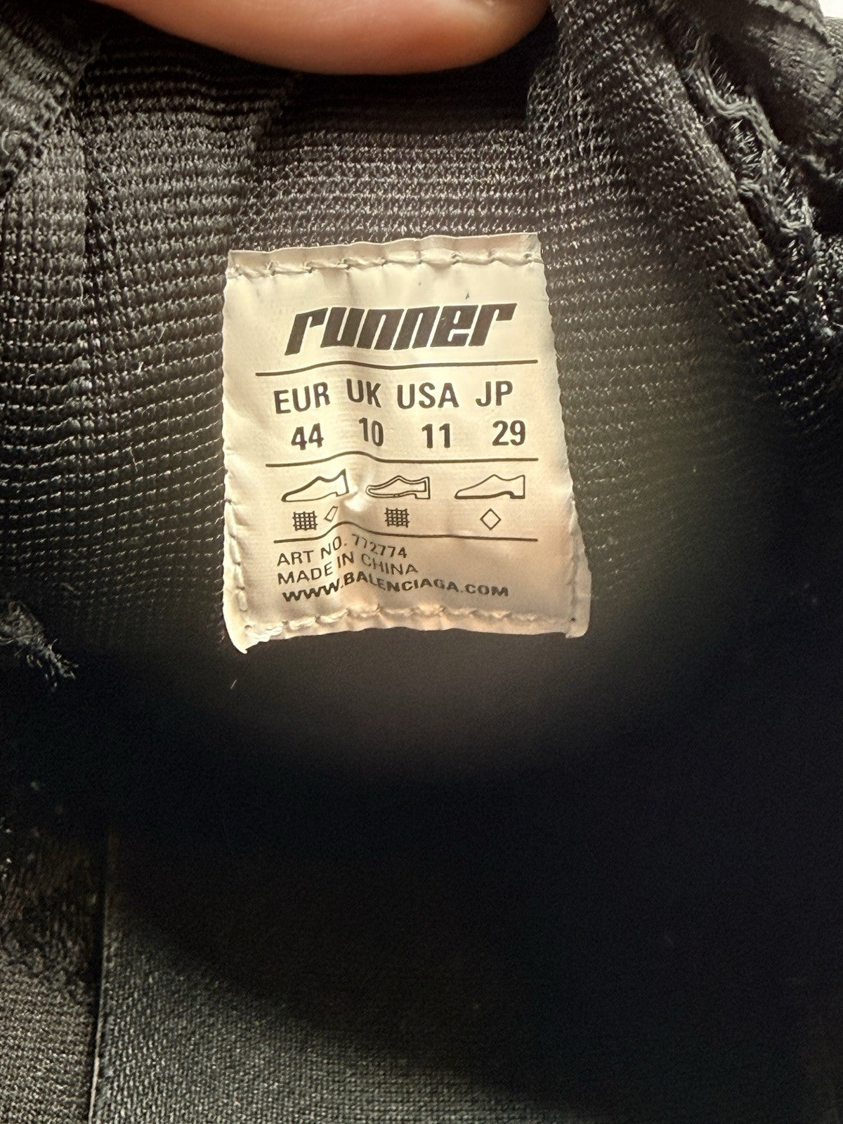 WORN TWICE - Size 11 Balenciaga Runner Sneaker Black Matte
