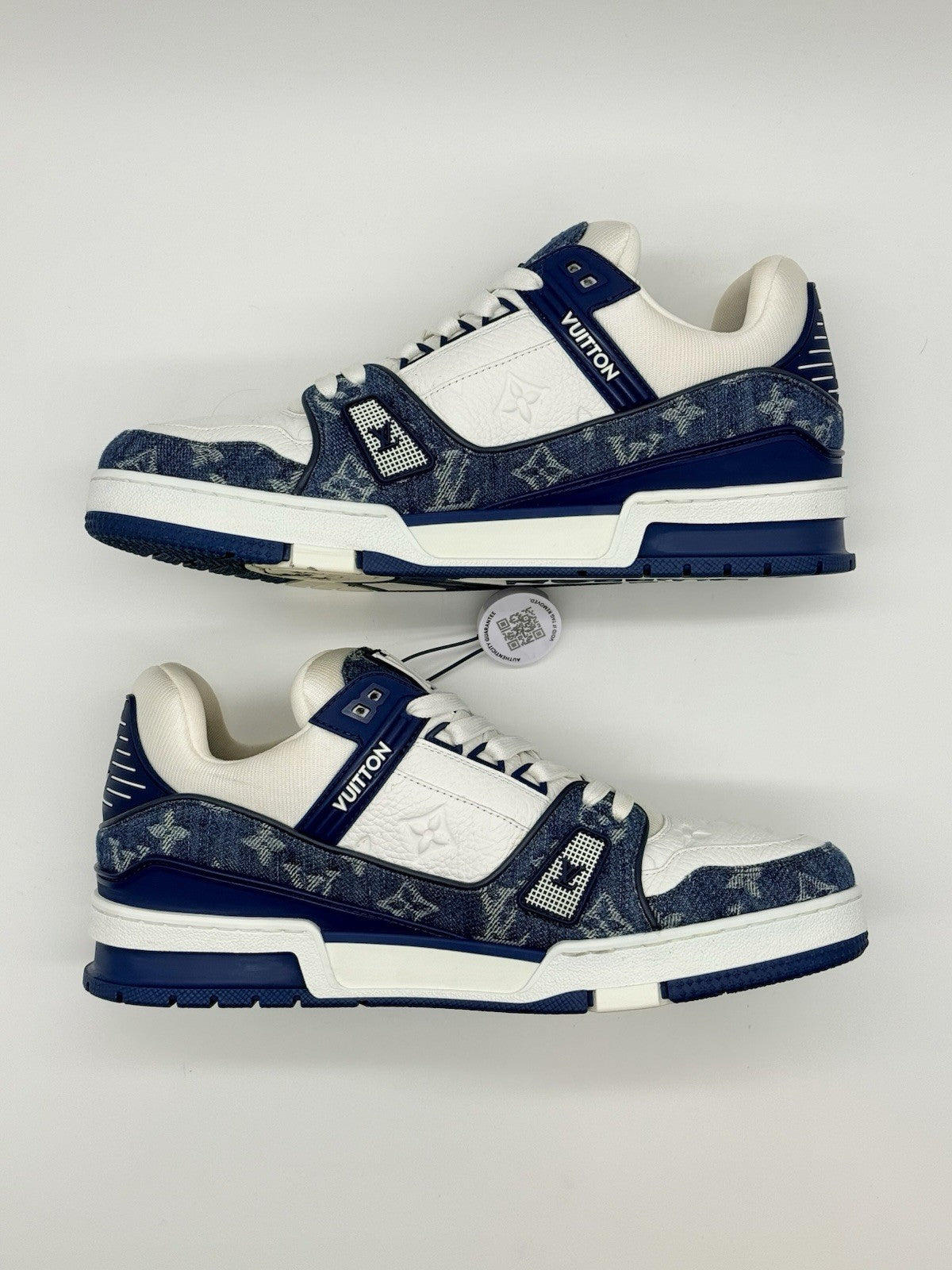 Size 9 - Louis Vuitton Trainer Blue Monogram Denim