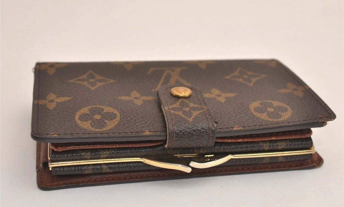 Louis Vuitton Monogram Porte Monnaie Billets Viennois M61663 Wallet 5846M