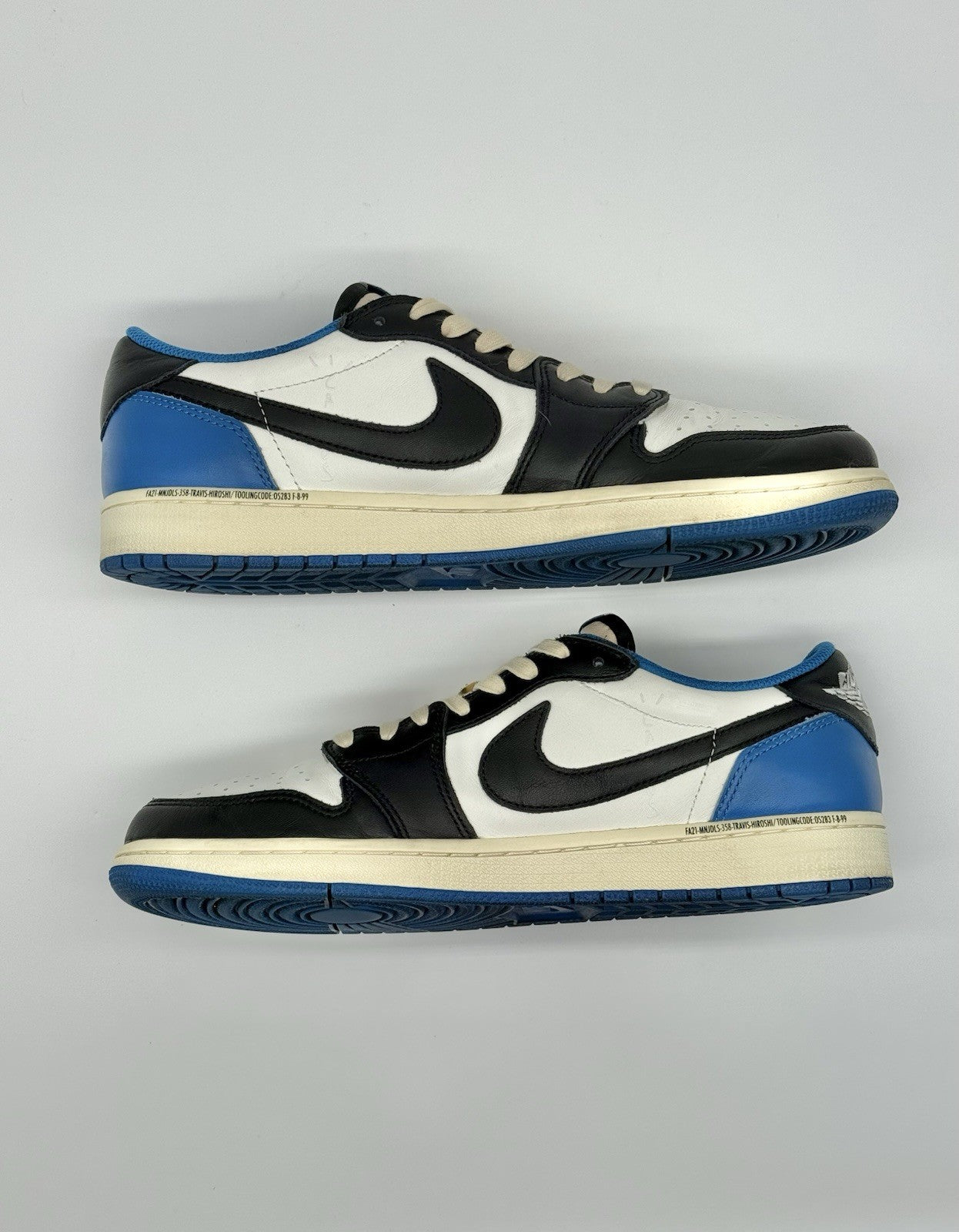 Size 9.5 - Jordan 1 Retro x Fragment Design x Travis Scott Low Blue