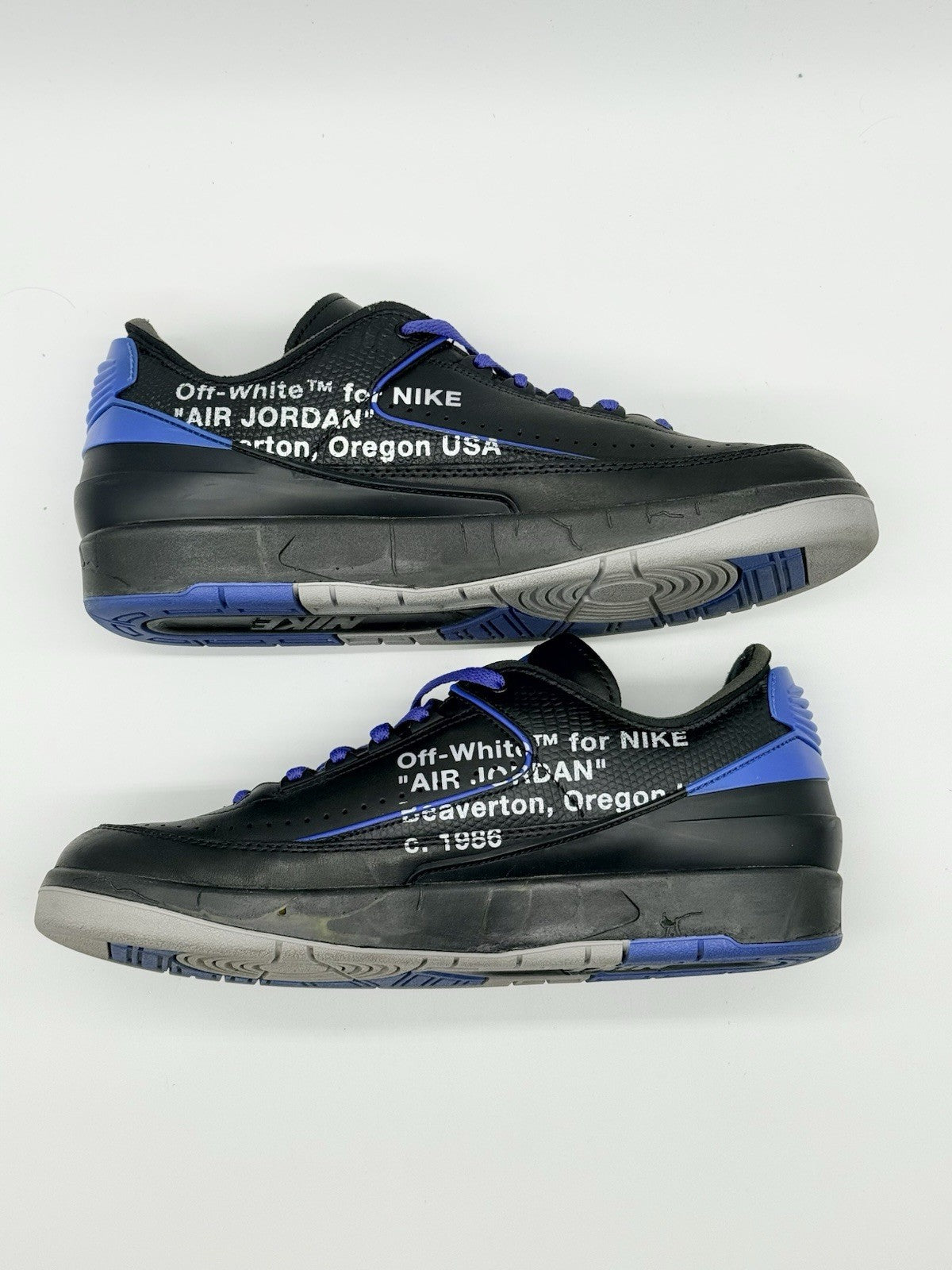 Size 11 - Off-White x Air Jordan 2 Retro SP Low Black Varsity Royal