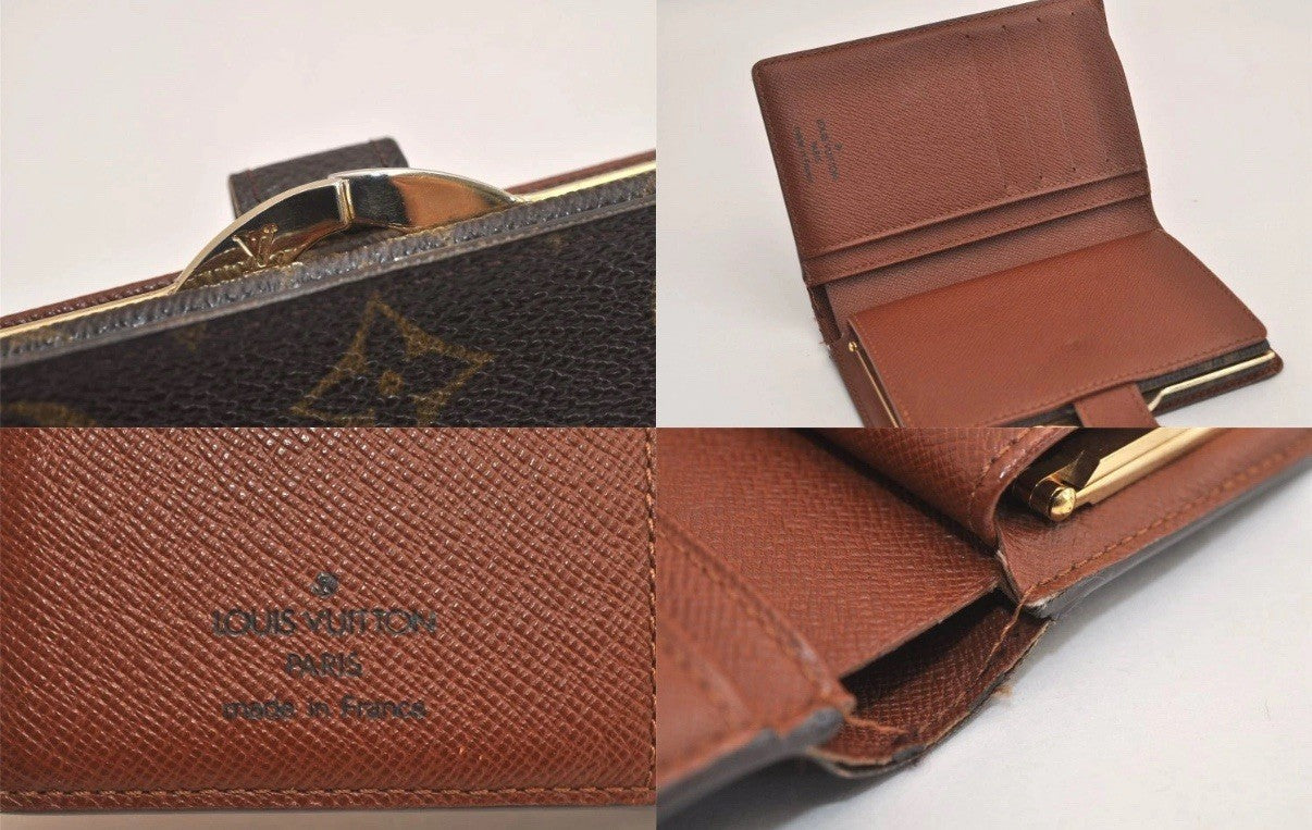 Louis Vuitton Monogram Porte Monnaie Billets Viennois M61663 Wallet 5846M