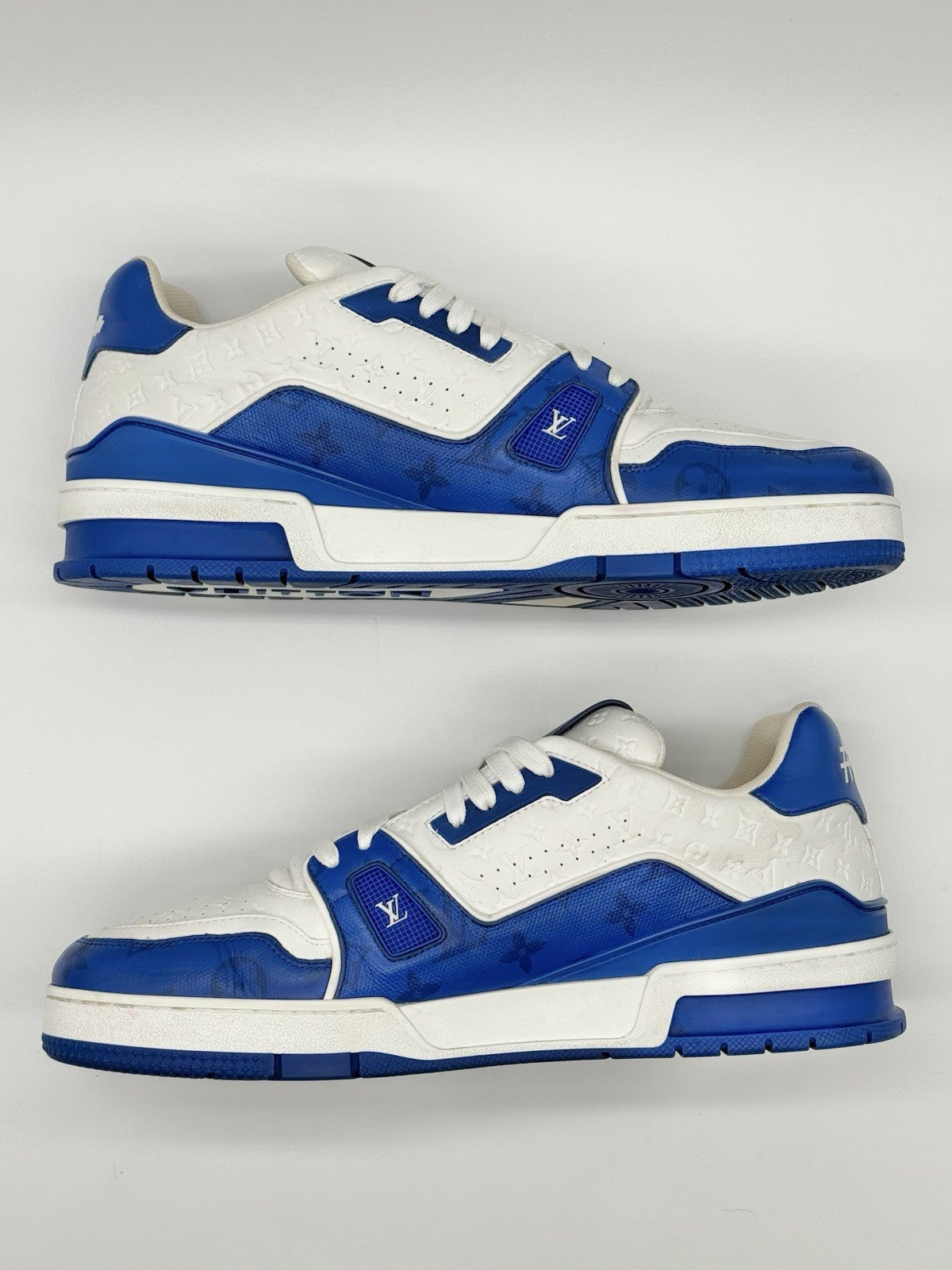 Size 11 - Louis Vuitton Trainer Low #54 Mini Monogram - Blue