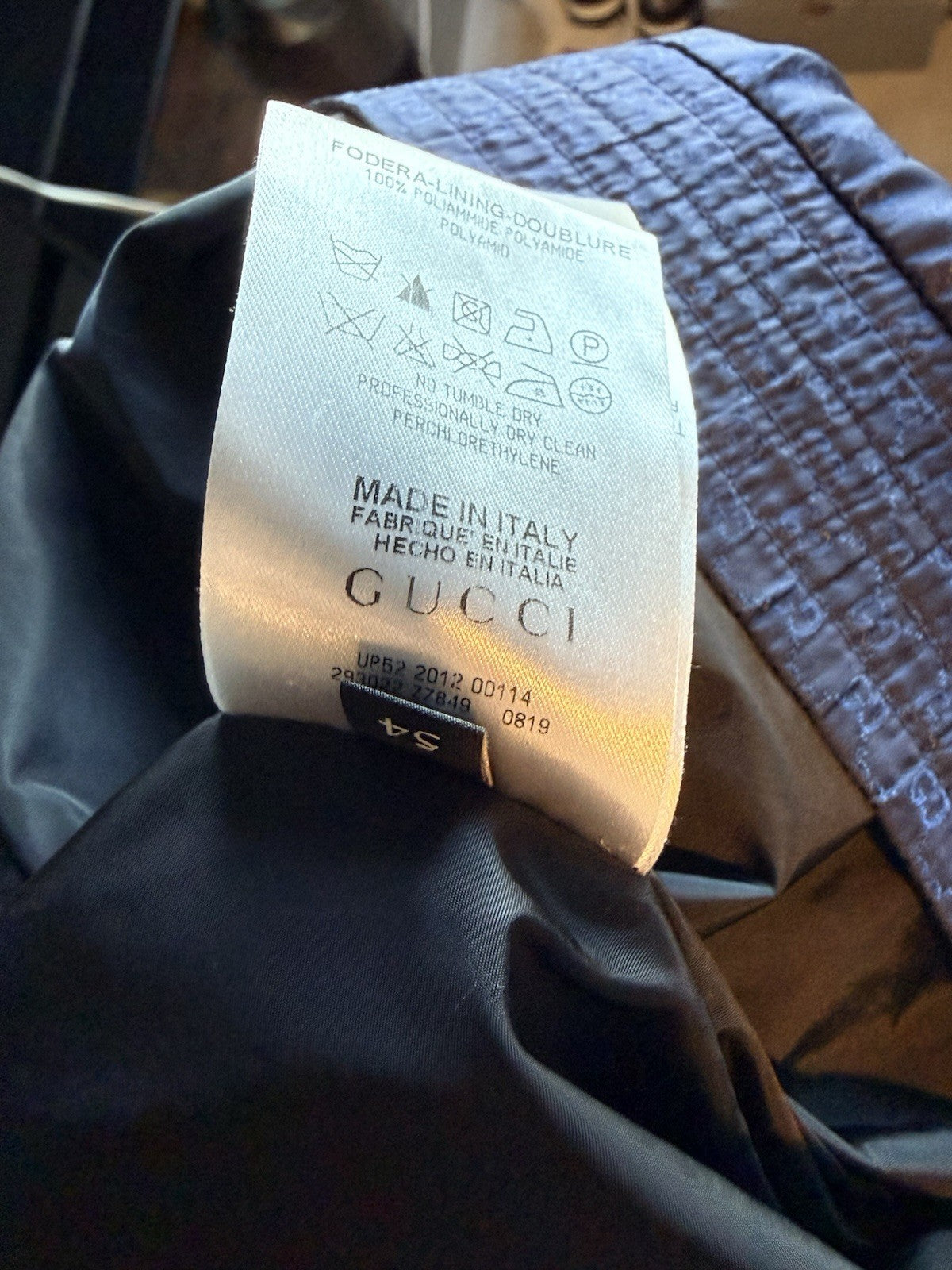 Gucci Nylon Jacket Navy Monogram Size L