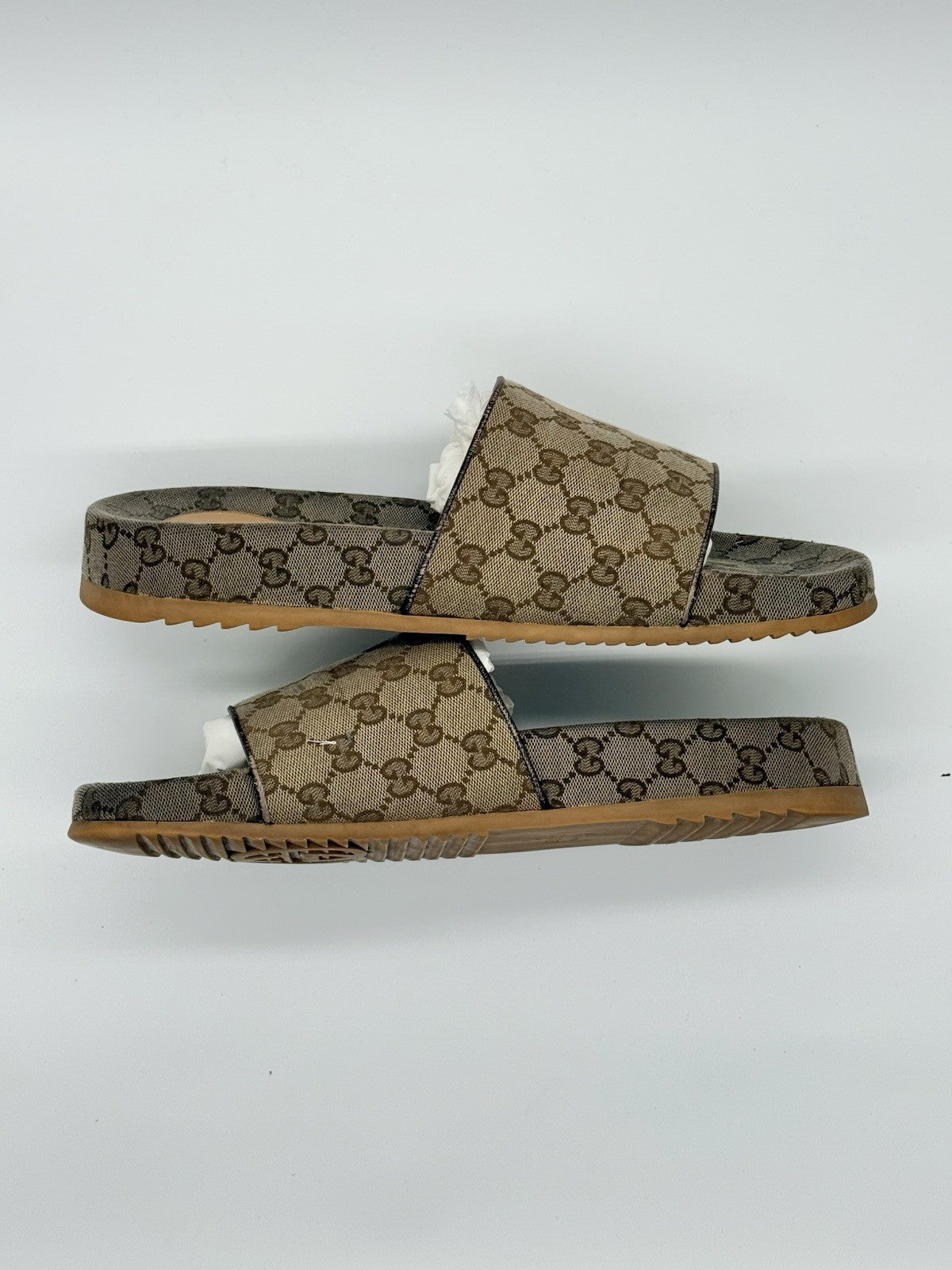Size 13 - Gucci Interlocking GG Monogram Slides Sandals