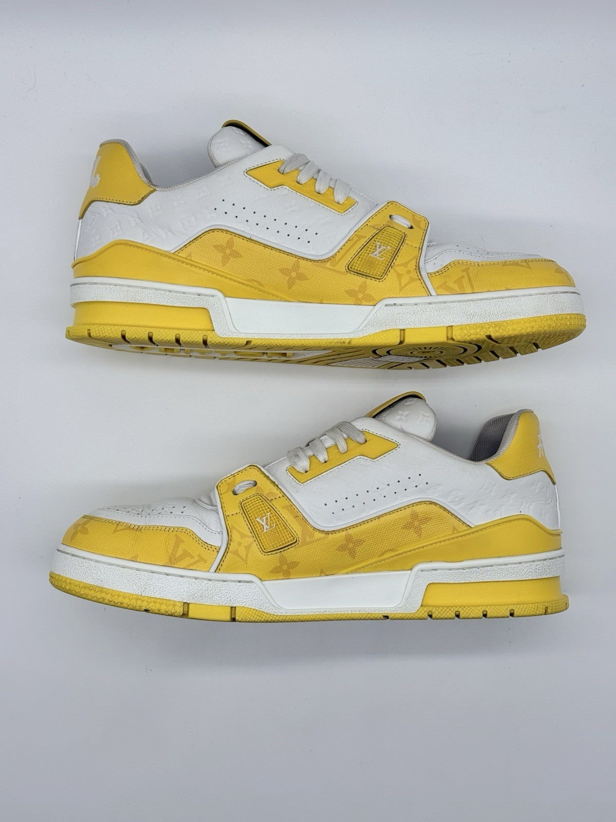 Size 10 - Louis Vuitton Trainer Low #54 Mini Monogram - Yellow