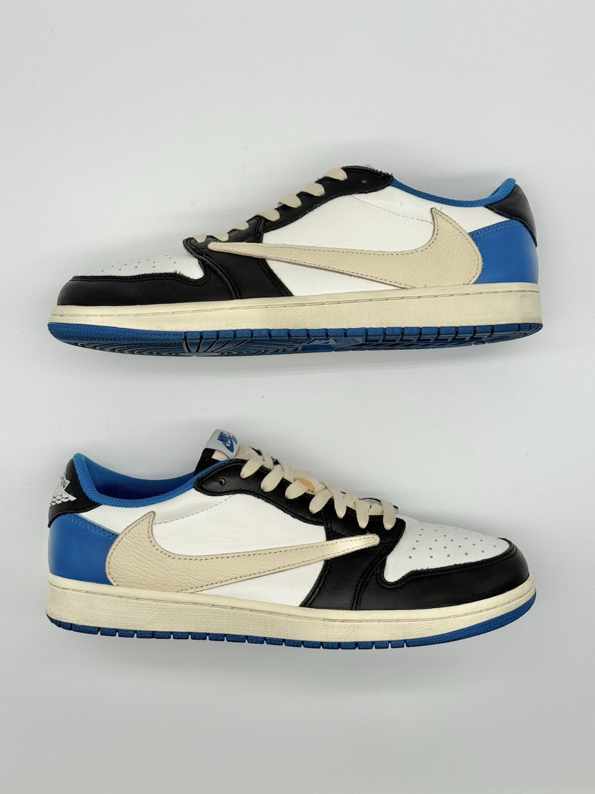 Size 9.5 - Jordan 1 Retro x Fragment Design x Travis Scott Low Blue