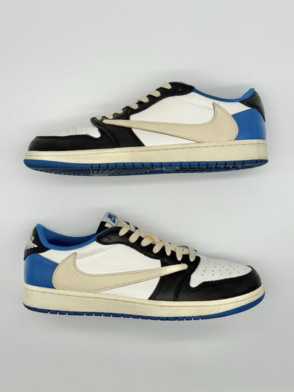 Size 9.5 - Jordan 1 Retro x Fragment Design x Travis Scott Low Blue