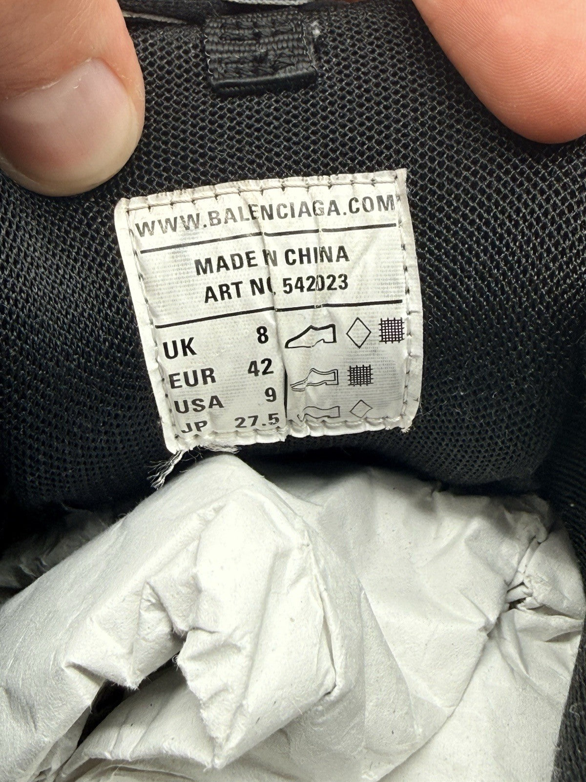 Size 9 - Balenciaga Track Triple Black