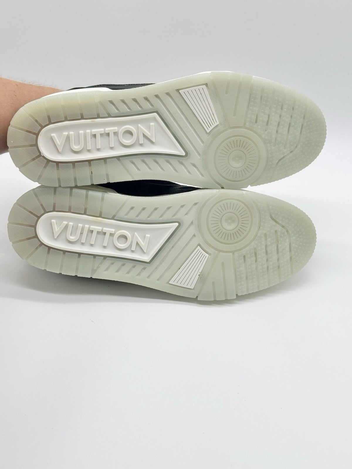 WORN ONCE Size 7 - Louis Vuitton Trainer Black Monogram