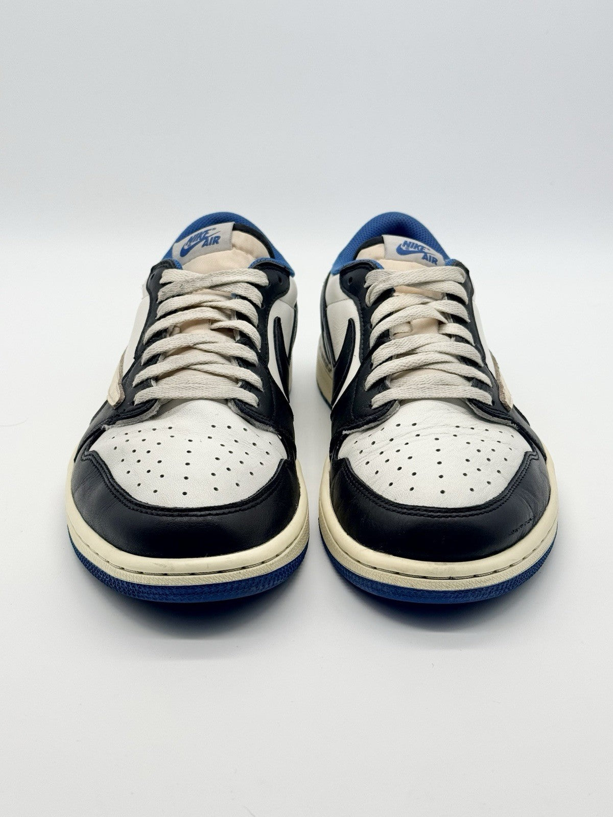 Size 11 - Jordan 1 Retro x Fragment Design x Travis Scott Low Blue