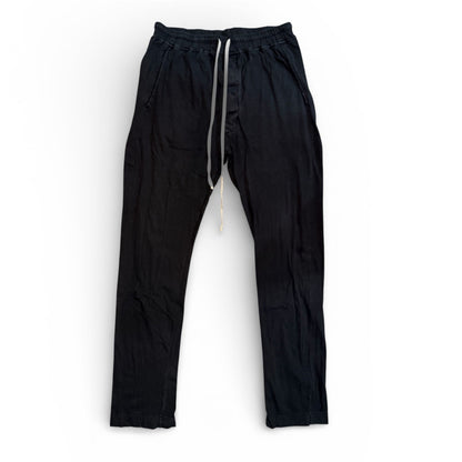Rick Owens DRKSHDW Berlin drawstring pants in black cotton Size S ($715 Retail)