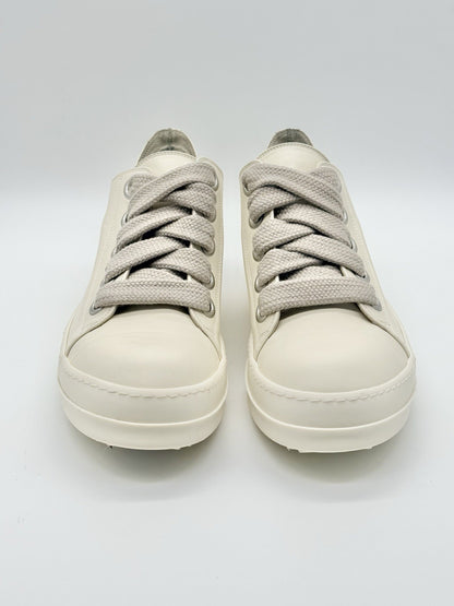 Size 11 - Rick Owens Jumbo Lace Low White Mainline