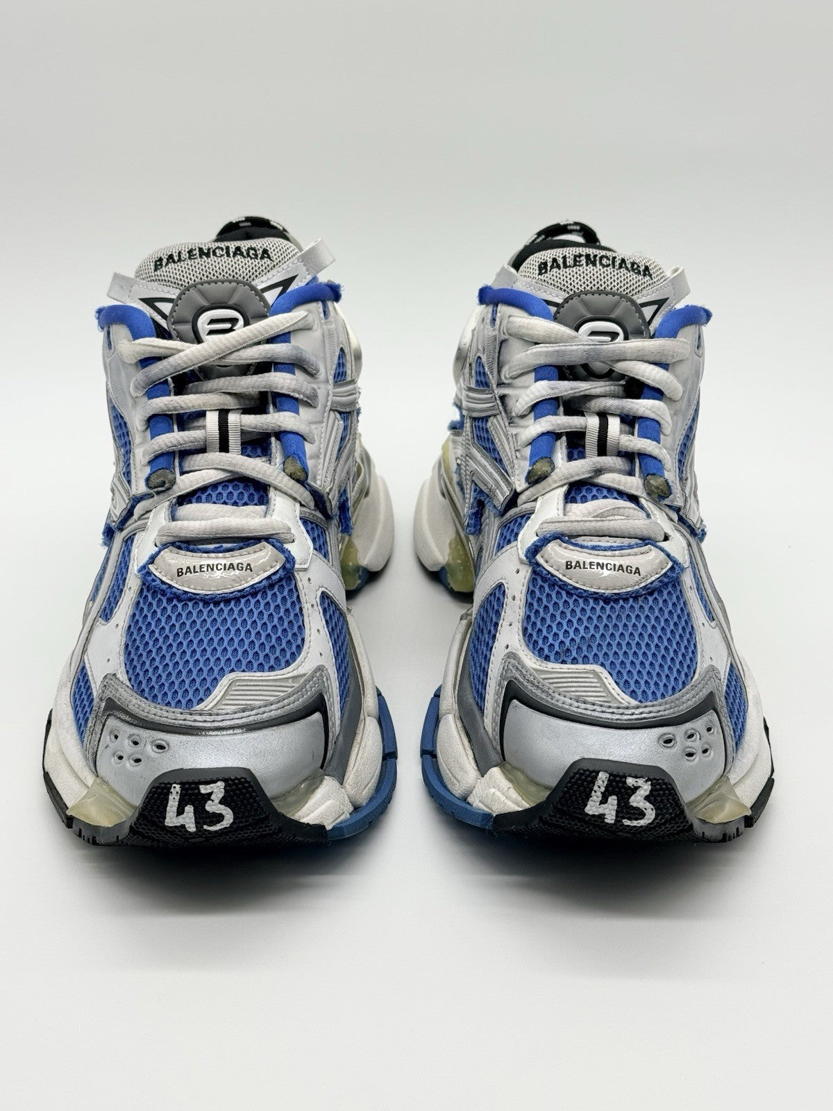 Size 10 - Balenciaga Runner Sneaker White Blue Yellow