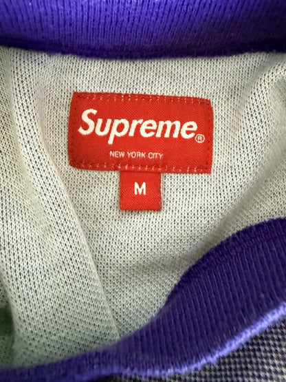 Supreme Tonal Stripe Logo Crewneck In Purple Size M