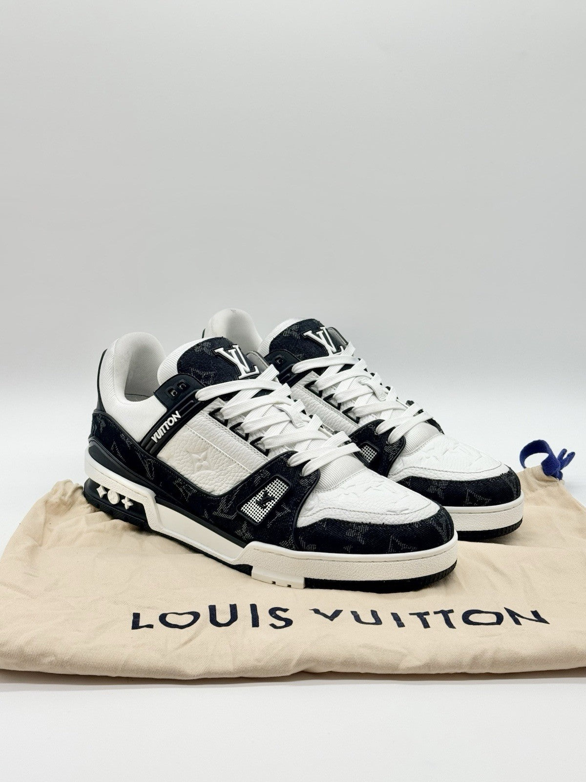 Size 9 - Louis Vuitton Trainer Low Monogram Denim