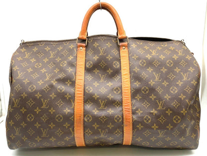 Louis Vuitton Keepall Bandouliere Duffle 55 Brown Canvas