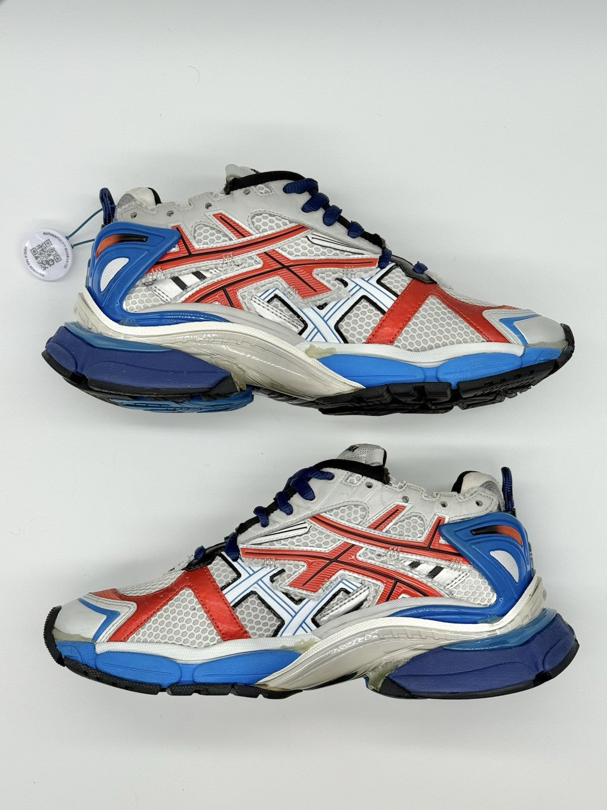 Size 10 - Balenciaga Runner Sneaker Grey Red Blue