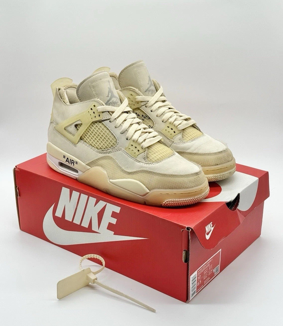 Size 9m/10.5w - Jordan 4 Off-White Sail