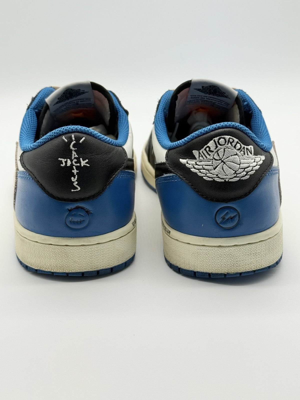 Size 9.5 - Jordan 1 Retro x Fragment Design x Travis Scott Low Blue
