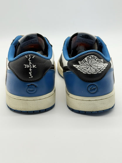 Size 9.5 - Jordan 1 Retro x Fragment Design x Travis Scott Low Blue