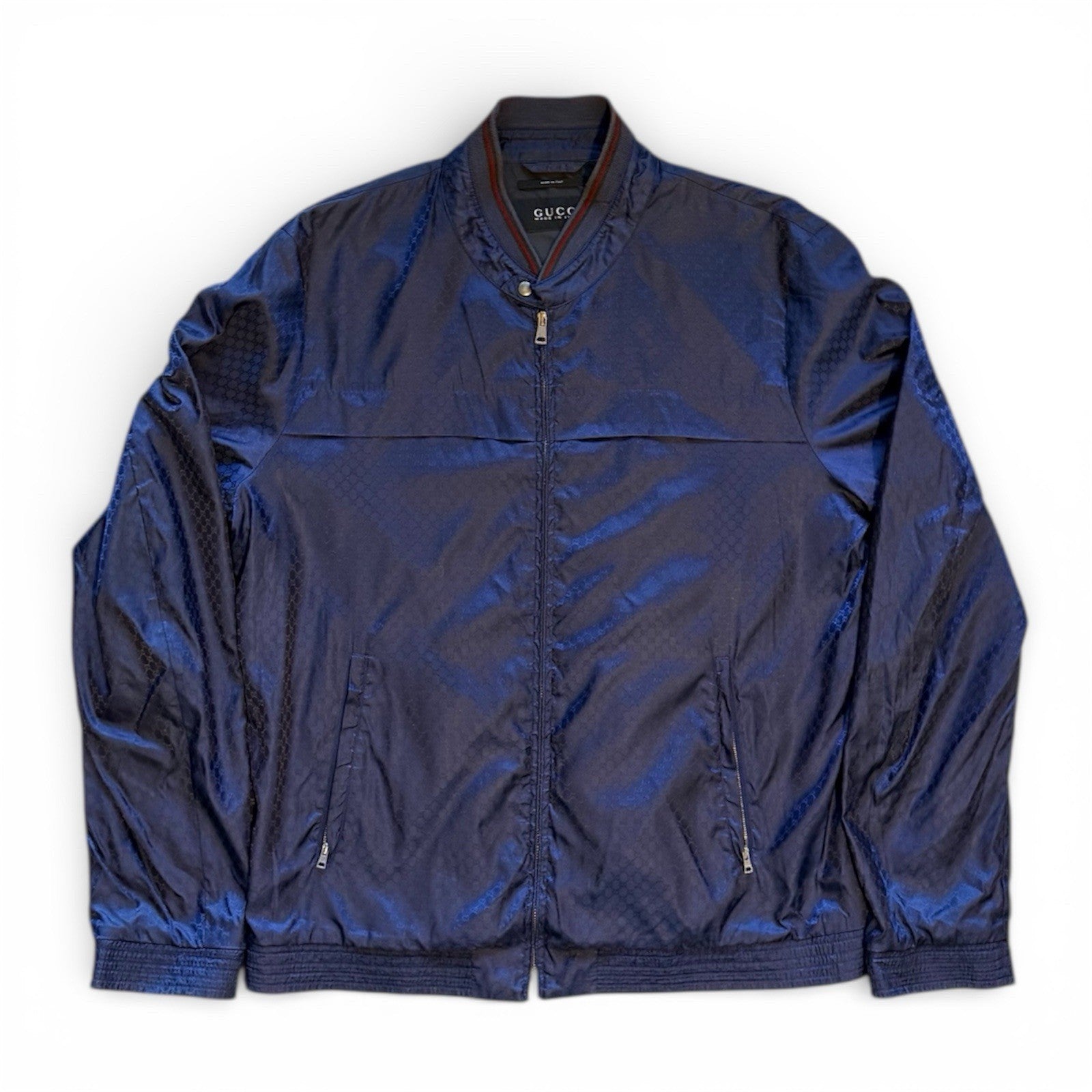 Gucci Nylon Jacket Navy Monogram Size L