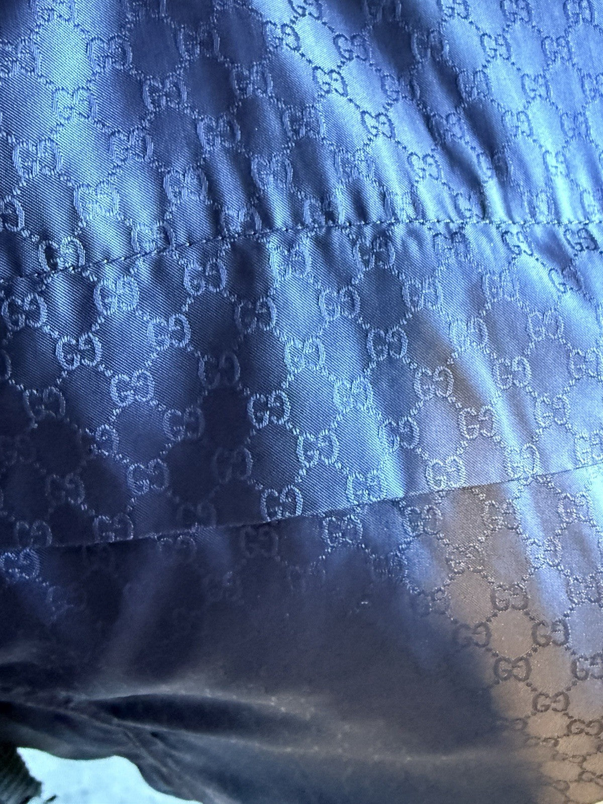 Gucci Nylon Jacket Navy Monogram Size L