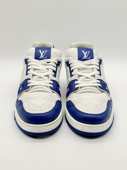 Size 12 - Louis Vuitton Trainer Low #54 Mini Monogram - Blue