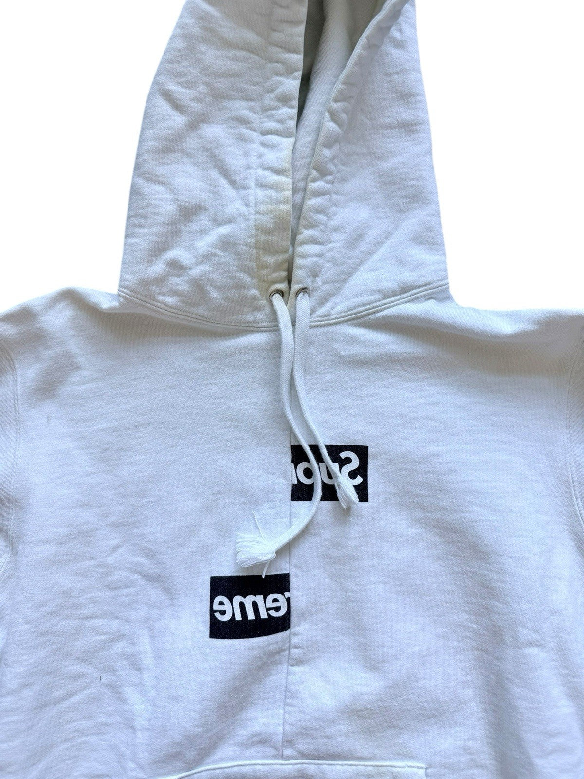 Supreme Comme des Garcons CDG Split Box Logo Hoodie Size M