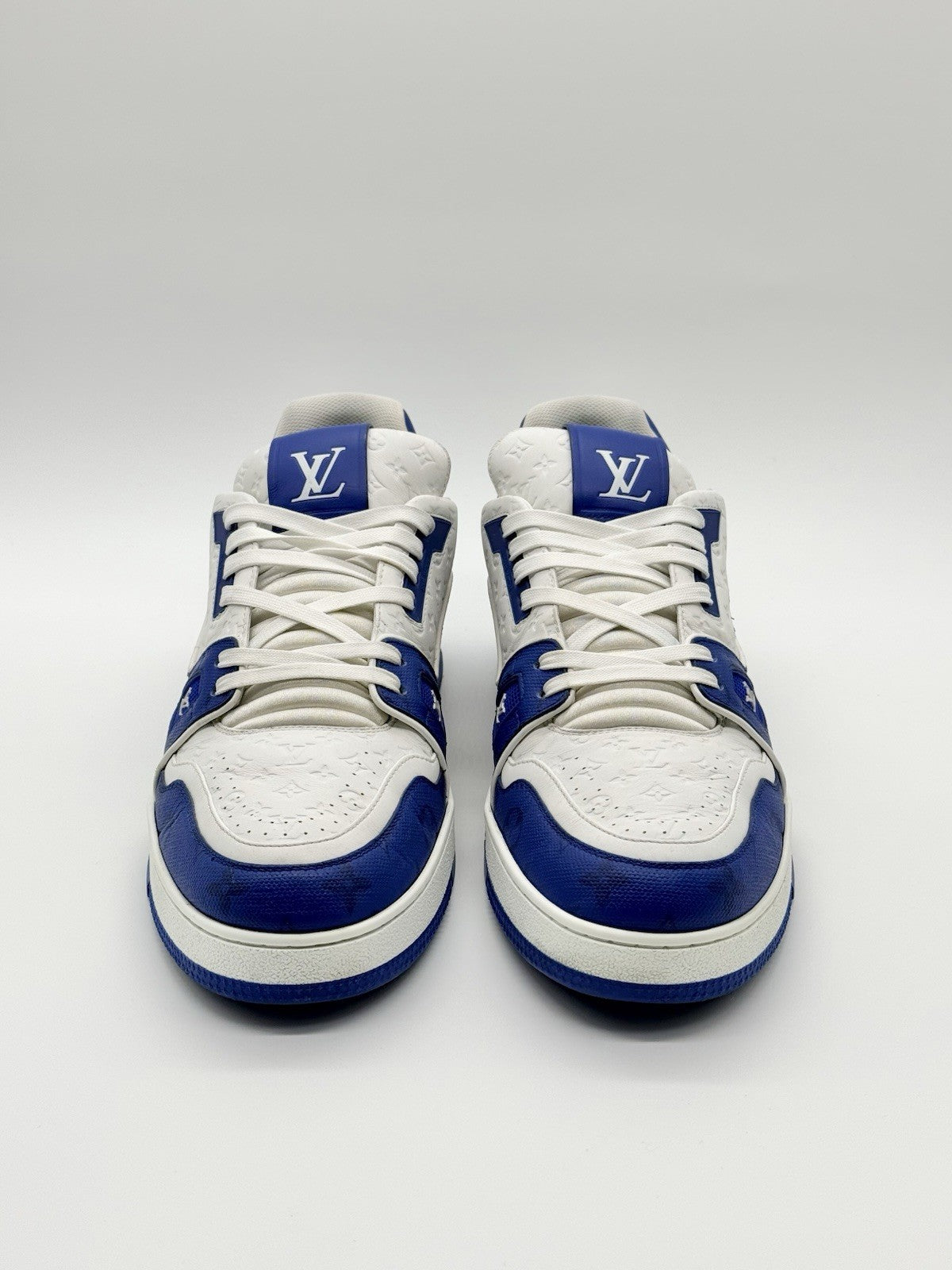 Size 12 - Louis Vuitton Trainer Low #54 Mini Monogram - Blue