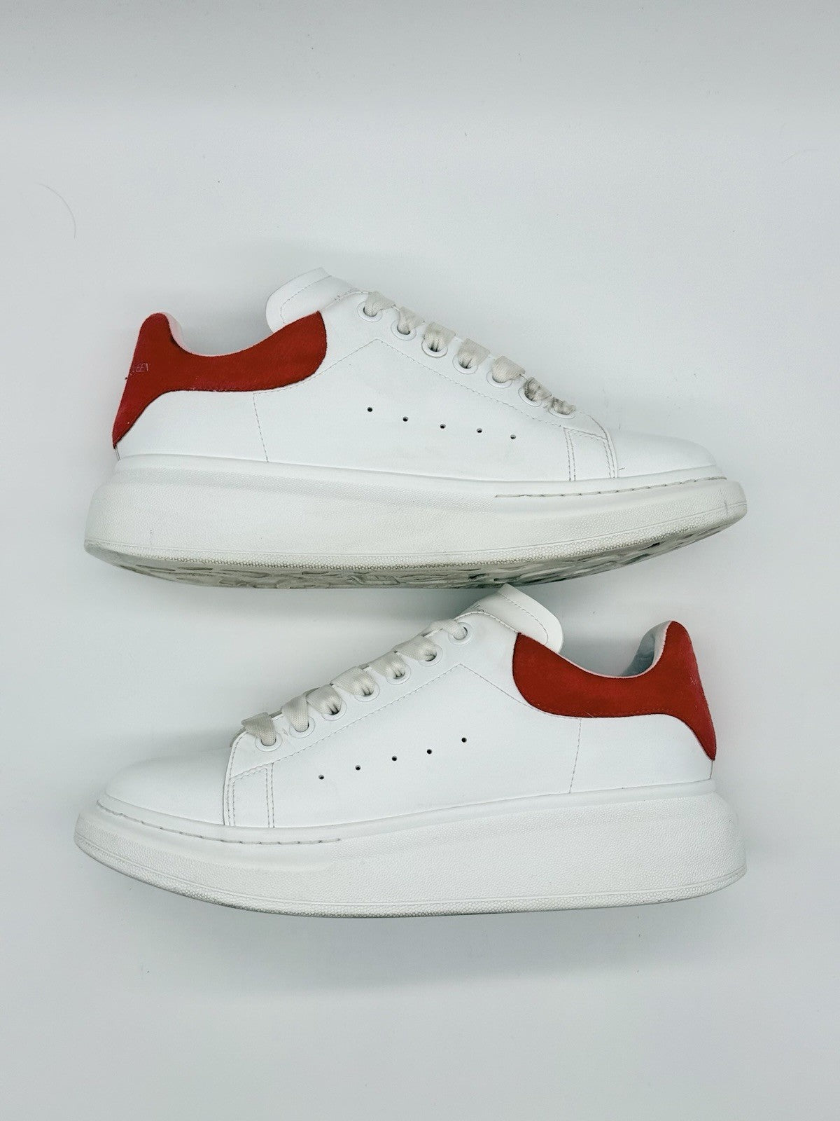 Size 8 - Alexander McQueen White/Red Sneakers