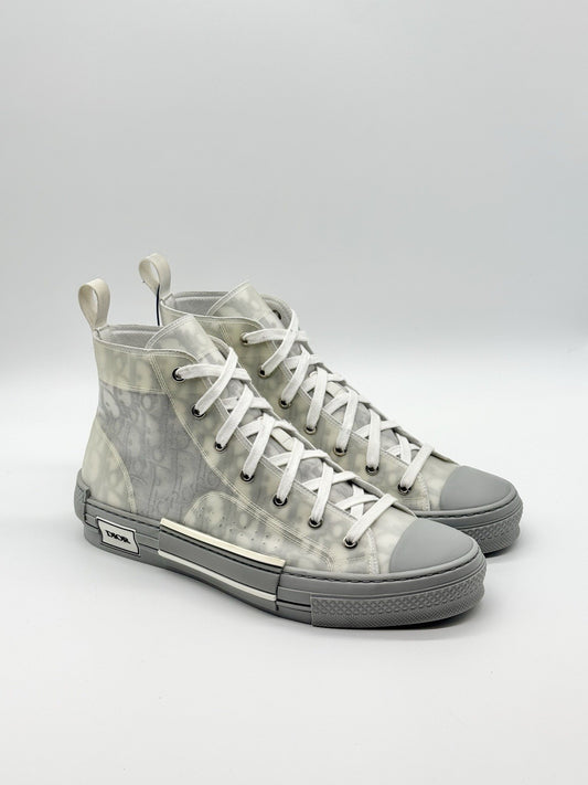 WORN ONCE - Size 10 - Dior B23 High Dior Grey White Oblique