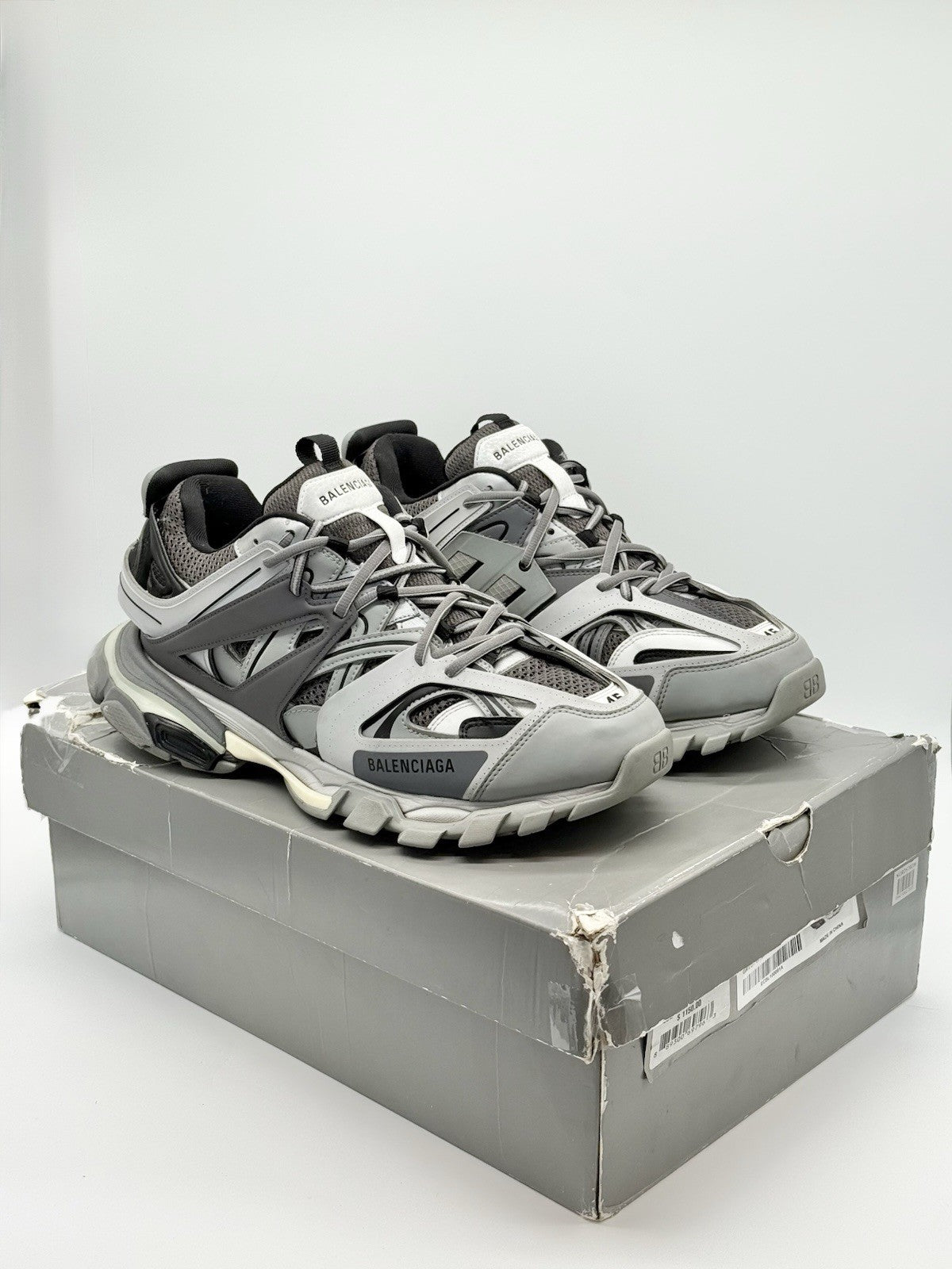 Size 12 - Balenciaga Track LED Sneaker White Light Grey
