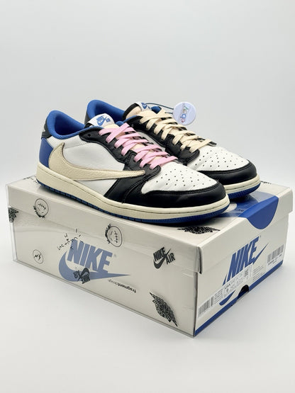 Size 9 - Jordan 1 Retro x Fragment Design x Travis Scott Low Blue