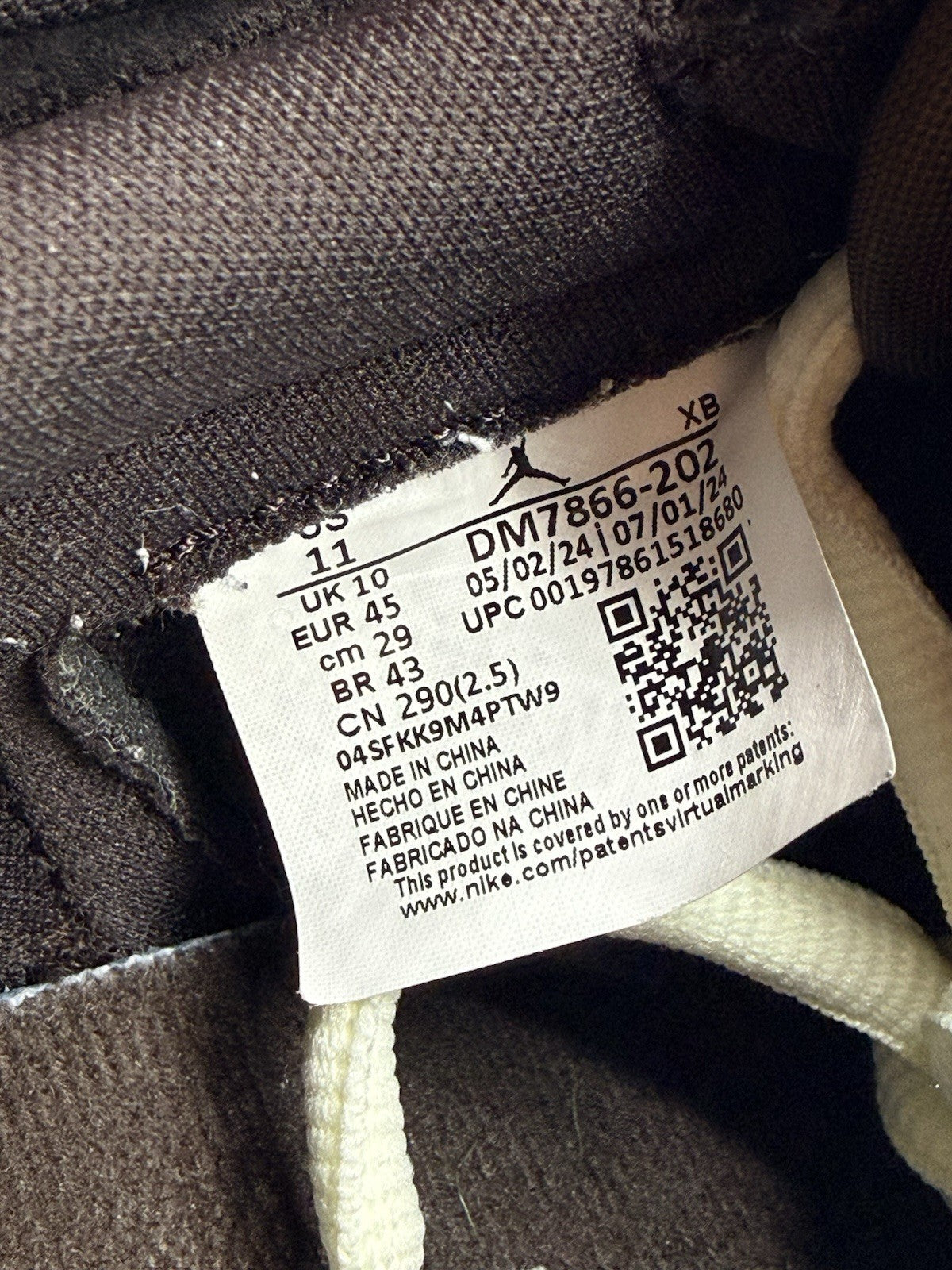 Size 11 - Air Jordan 1 Low Travis Scott Velvet Brown DM7866-202