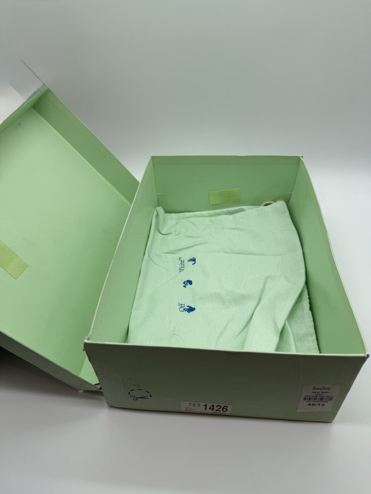 Size 12 - Off-White Out of Office White Light Blue Suede