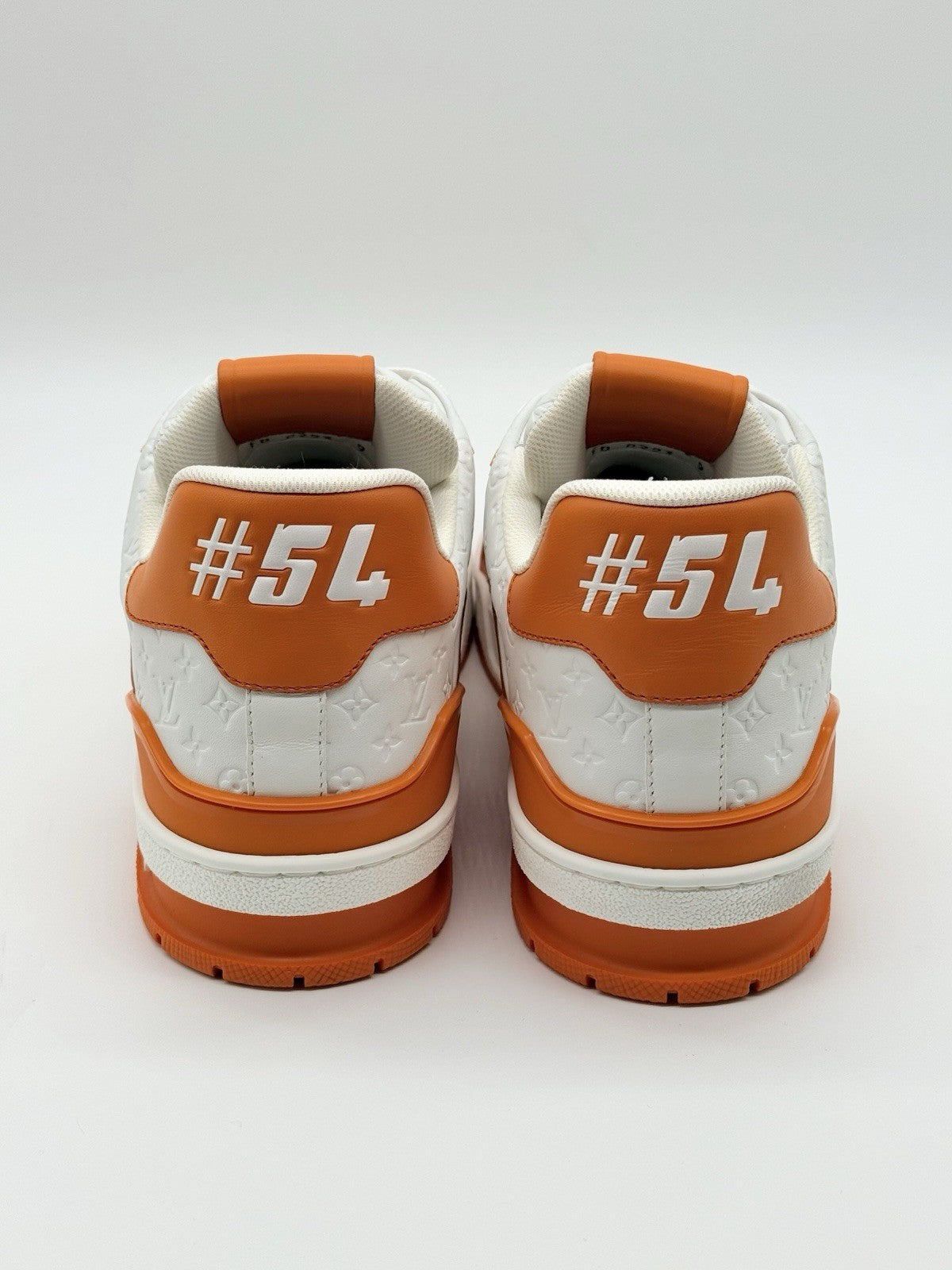 WORN ONCE Size 10 - Louis Vuitton Trainer Low #54 Mini Monogram - Orange