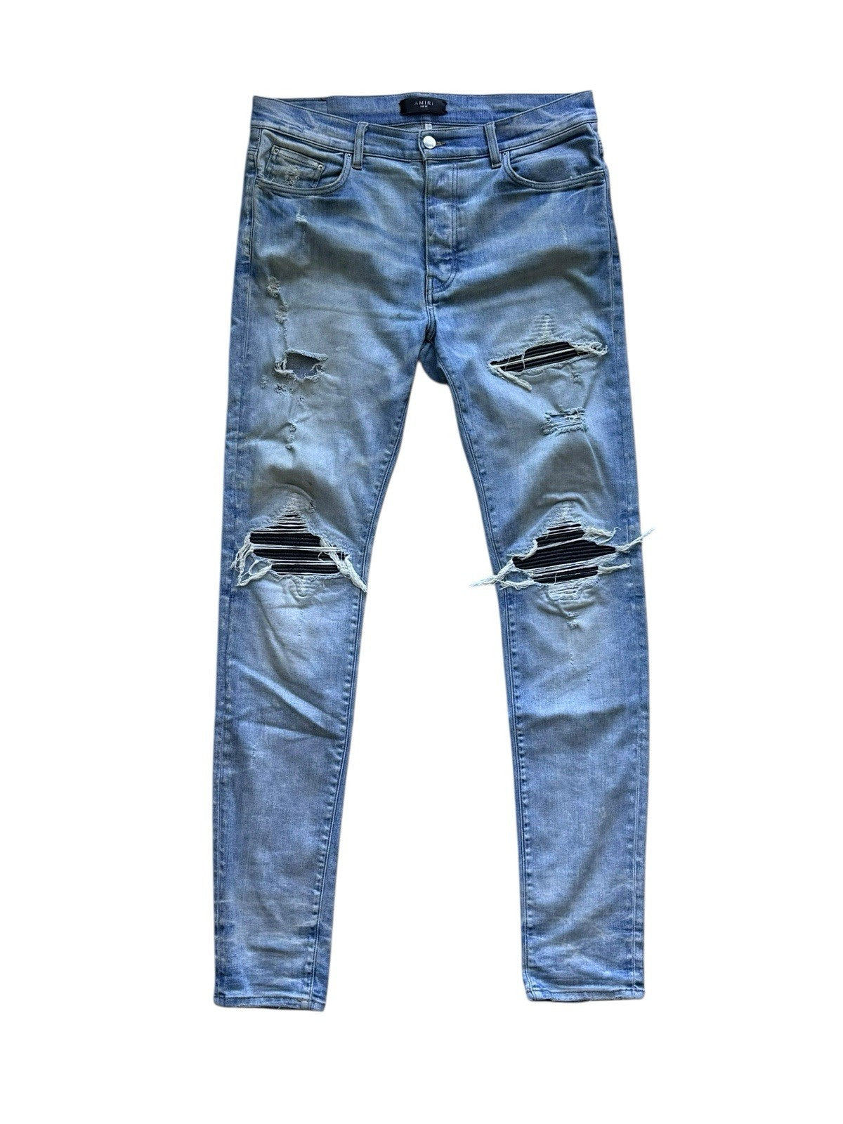 Amiri Ripped Blue Jeans Size 34 ($1295 Retail)