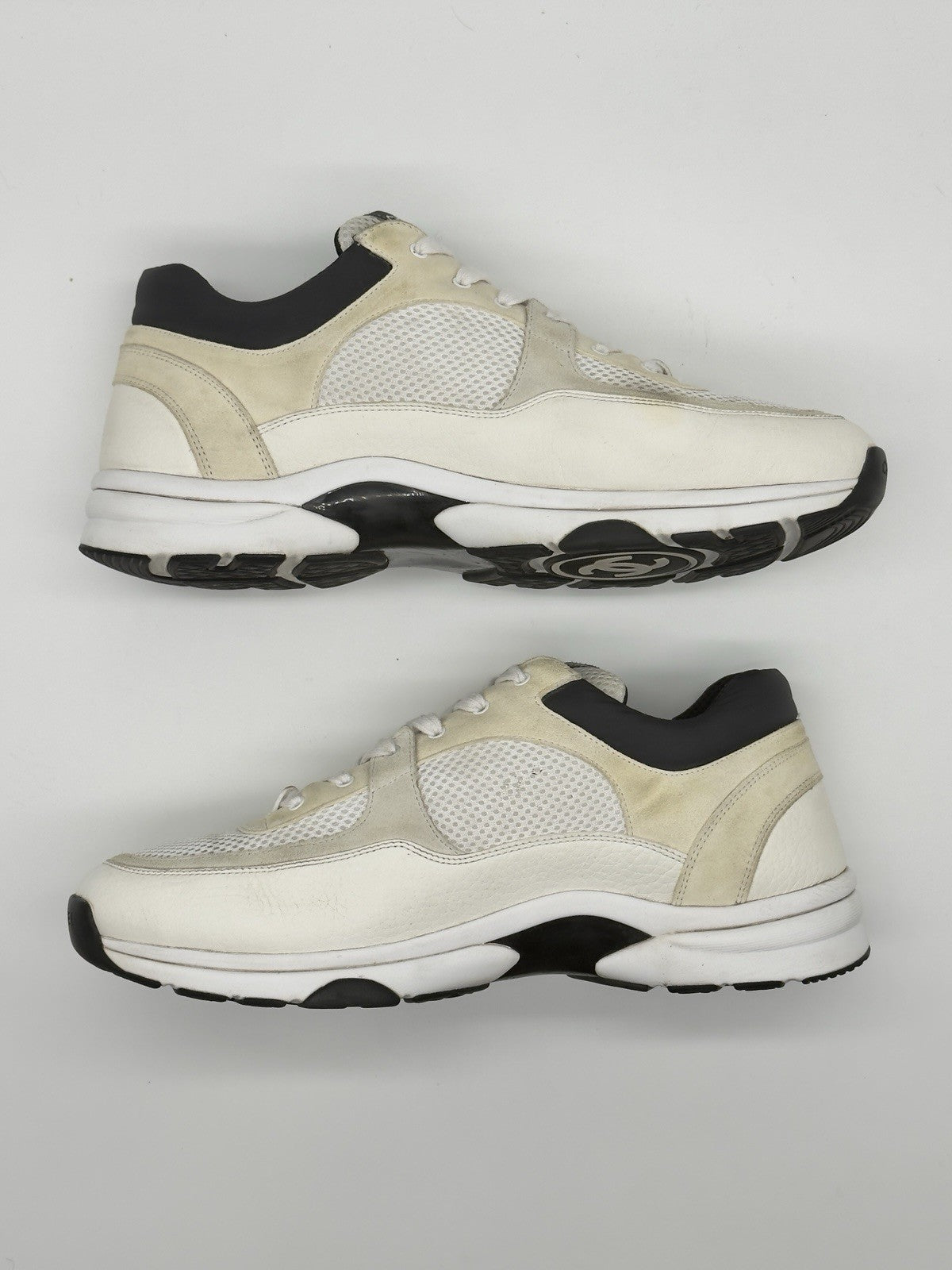 Size 12 - Chanel CC Logo Sneaker White Black
