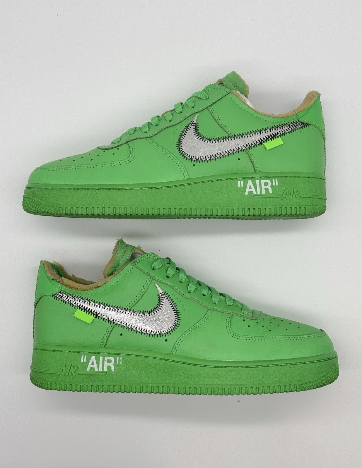 Size 9.5 - Nike Off-White Air Force 1 Low Brooklyn Light Green