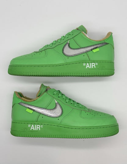 Size 9.5 - Nike Off-White Air Force 1 Low Brooklyn Light Green