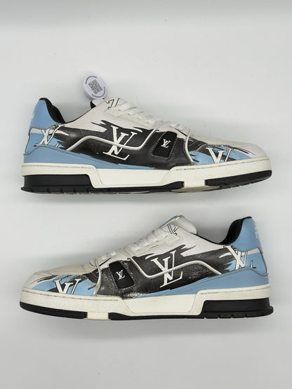 Size 10 - Louis Vuitton Trainer Low White Blue Black