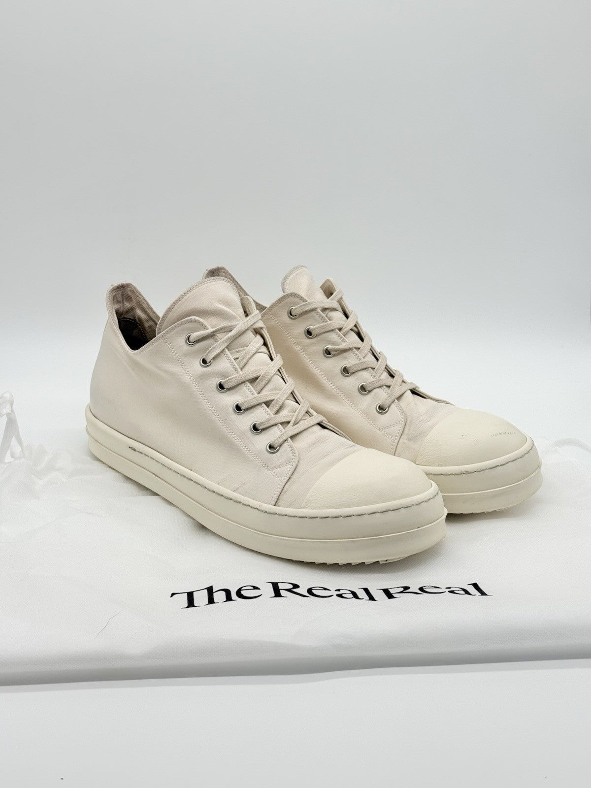 Size 11 - Rick Owens Low Ramones White