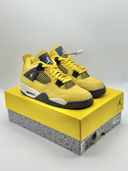 WORN ONCE - Size 9.5 - Jordan 4 Retro Mid Lightning